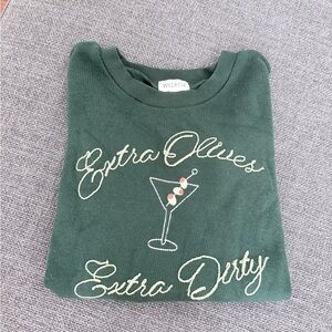 Wildfox “Extra Olives Extra Dirty” Knit Pullover